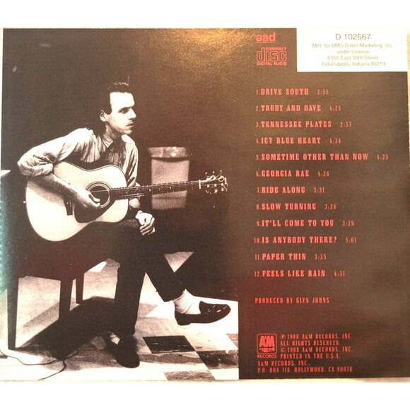 John Hiatt Slow Turning Music 1980s Nostalgia A&M CD 37299cd - Picture 2 of 2